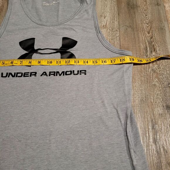 Under Armour Graphic Loose Fit Grey Athletic Tank Top Women's Size Medium - Picture 4 of 5